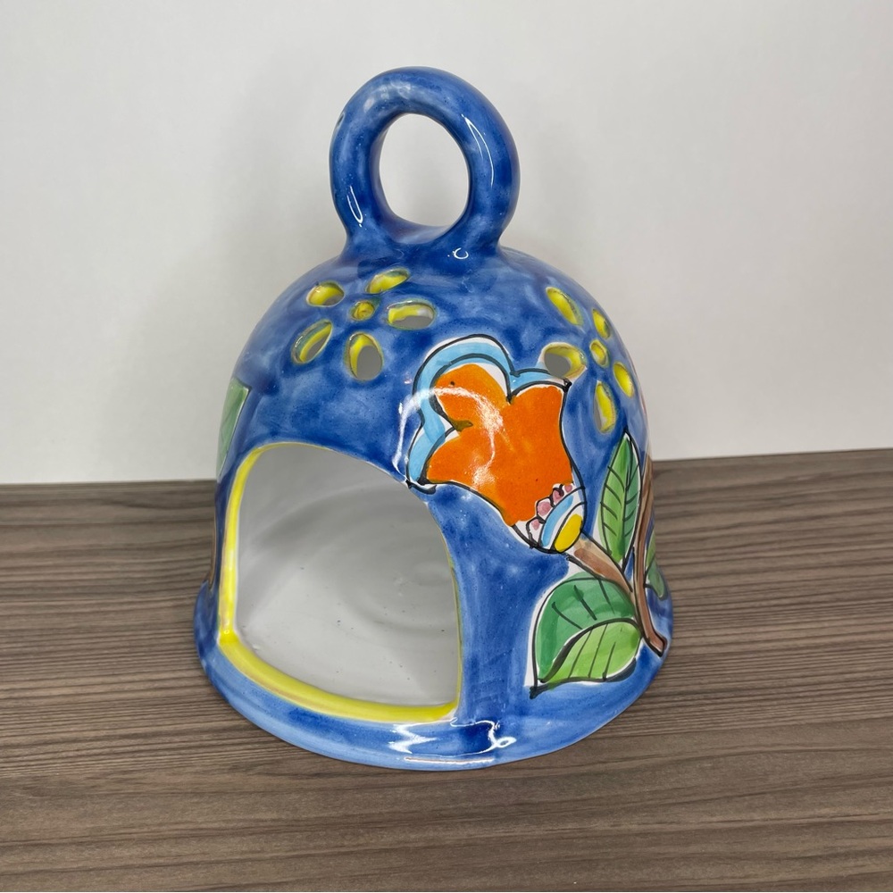 La Musa Made In Italy Italian Pottery Bird Feeder Bird House Hand Painted